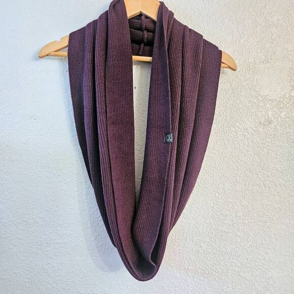 NWOT 2 Buff Infinity Scarfs: Wine/Maroon & Grey - Picture 2 of 3